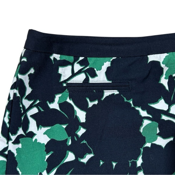 MARGARET M Green Navy & White Floral Short Skirt Pull On Stretchy Casual sz XL - Picture 3 of 7